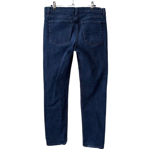 Banana Republic Rail Mens Straight Leg Dark Wash Denim Jeans 100% Cotton 36x32 - Picture 2 of 9